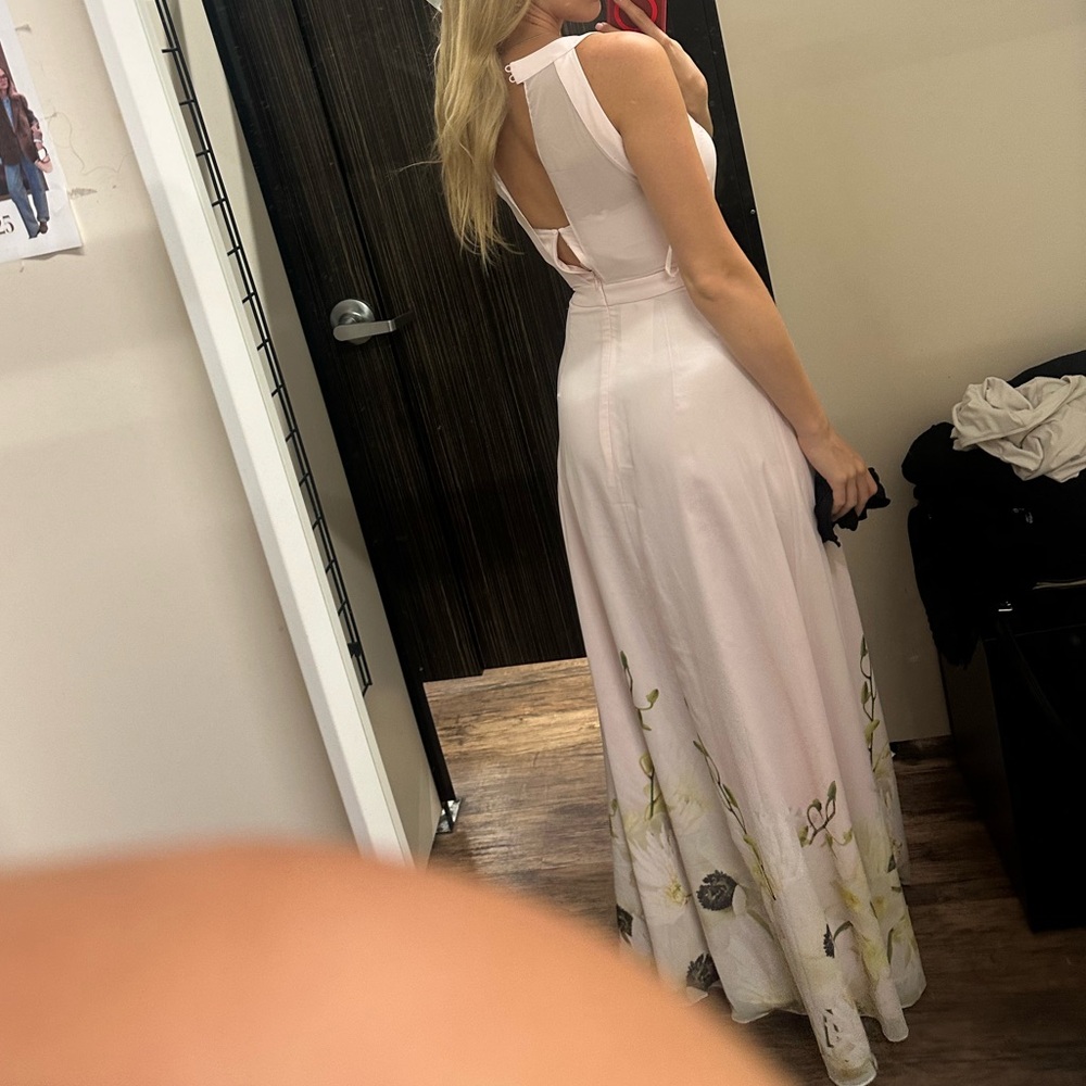 Ted Baker Pink Floral Maxi Dress - Picture 3 of 4